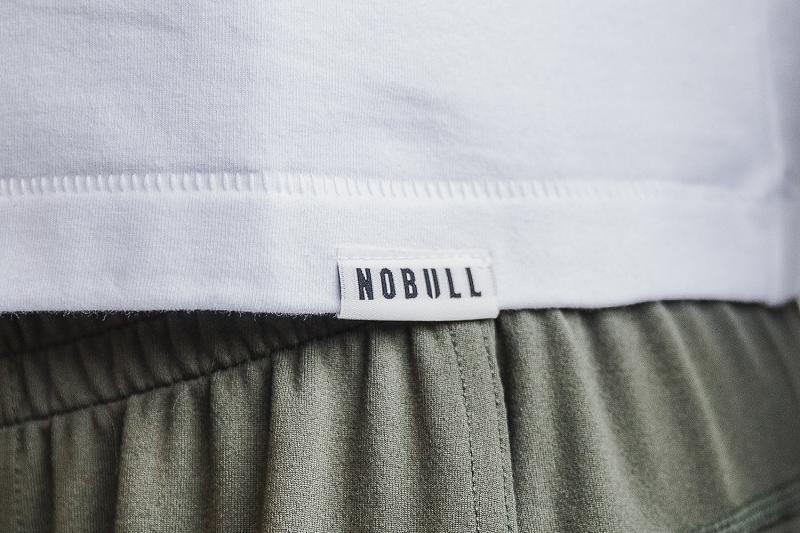 White Nobull WoHeavyweight Sleeveless Crop Tee Women's Tanks | CA W2258N